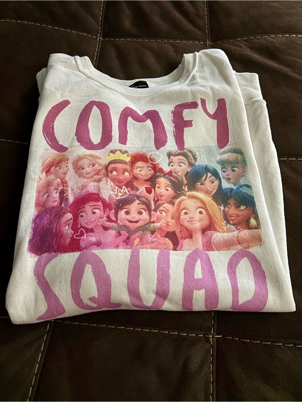 Disney White 'Comfy Squad' Graphic Sweatshirt